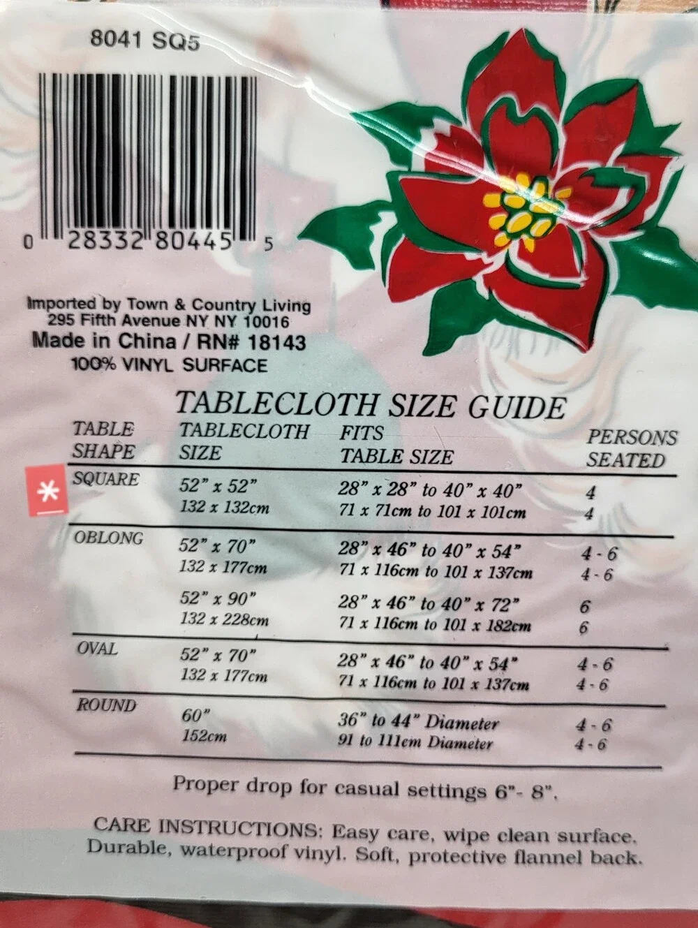 Town & Country Christmas TABLECLOTH 52